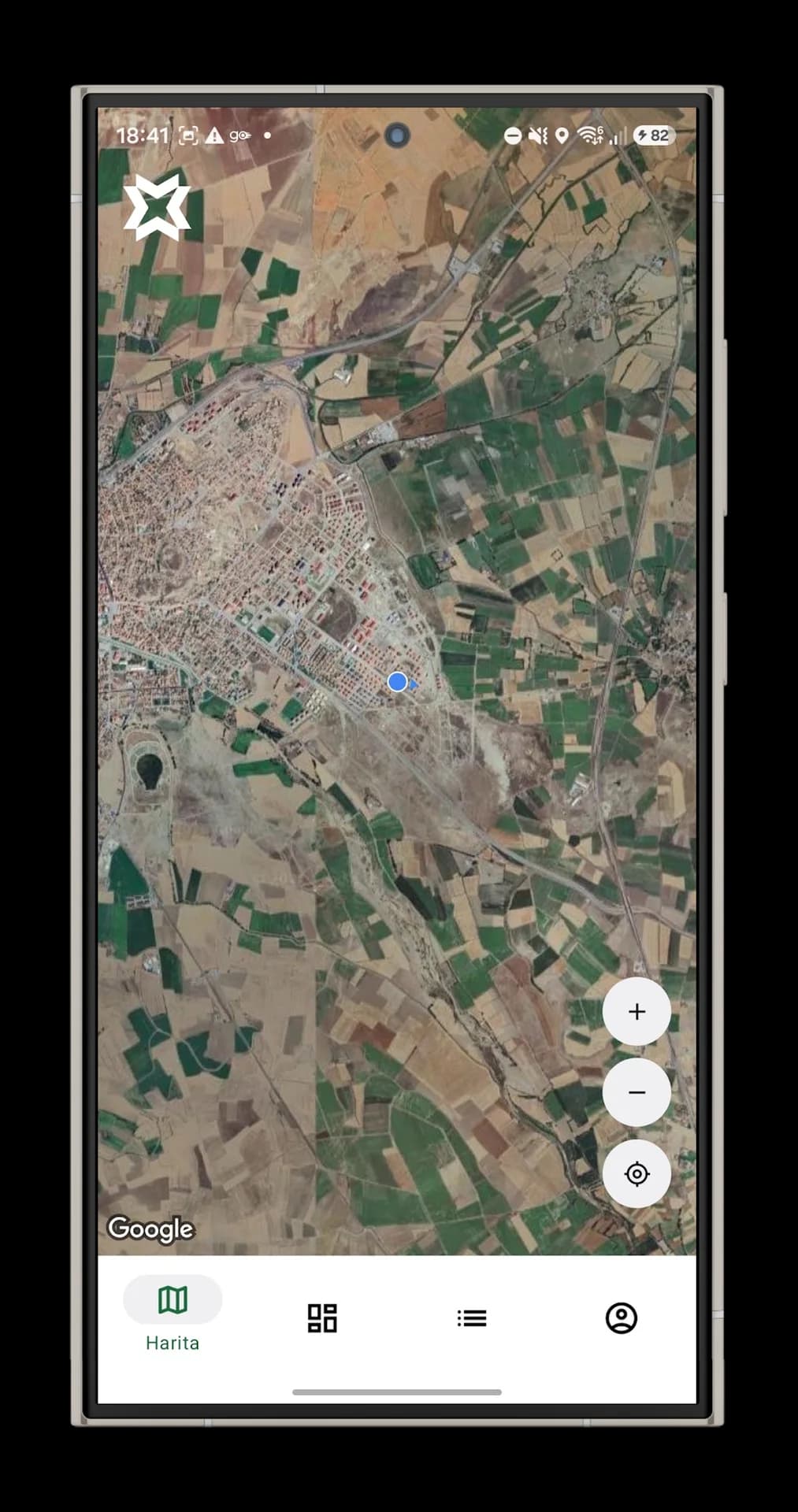 Otlax mobil uygulamasında harita üzerinden otlak alanı ve sanal çit sınırı oluşturma ekranı