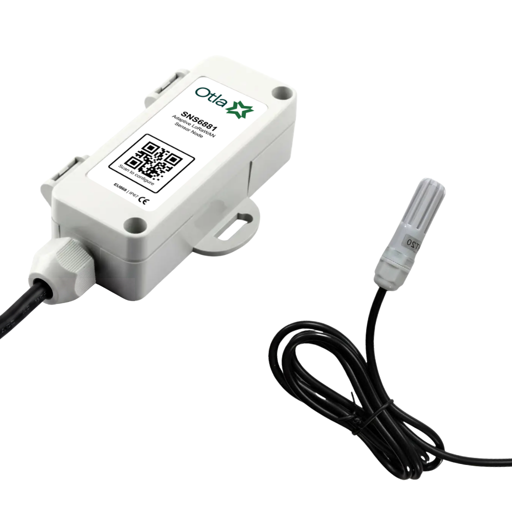 LoRaWAN Sıcaklık ve Nem Sensörü | IP68 Su Geçirmez Prob, 5 Yıl Pil Ömrü, Pil Dahil Kablosuz Depo ve Sera İzleme