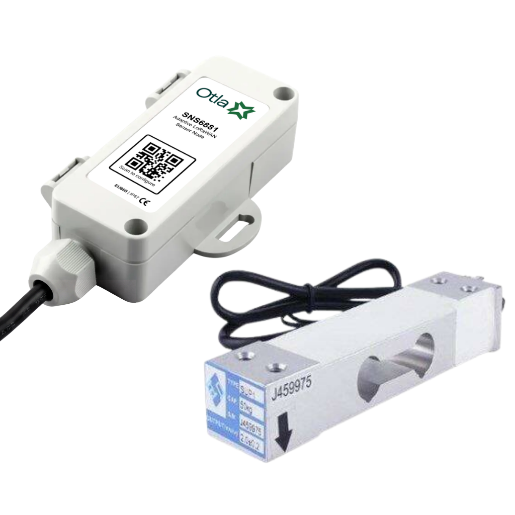 LoRaWAN Ağırlık Sensörü | 50 kg Loadcell, Kablosuz Kovan Tartısı, Tank ve Silo Seviye Takibi, Pil Dahil